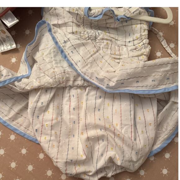 Le Petit Elle smocked / tutu swiss dot sunsuit dress / 9/10 Boutique small shop - Picture 4 of 4